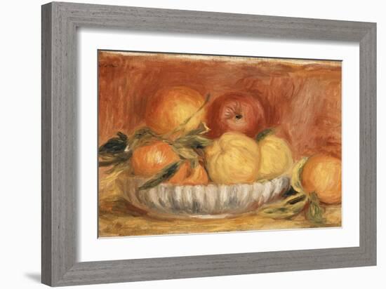 Still-Life with Apples and Oranges; Nature Morte Aux Pommes Et Oranges, Late 1890's-Pierre-Auguste Renoir-Framed Giclee Print