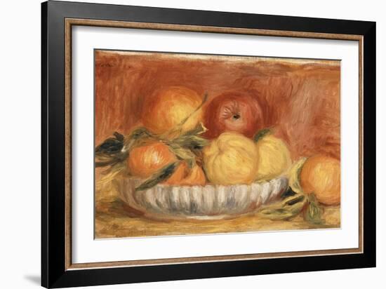 Still-Life with Apples and Oranges; Nature Morte Aux Pommes Et Oranges, Late 1890's-Pierre-Auguste Renoir-Framed Giclee Print