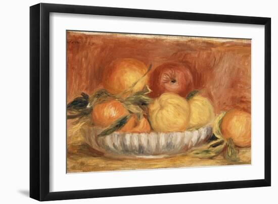 Still-Life with Apples and Oranges; Nature Morte Aux Pommes Et Oranges, Late 1890's-Pierre-Auguste Renoir-Framed Giclee Print