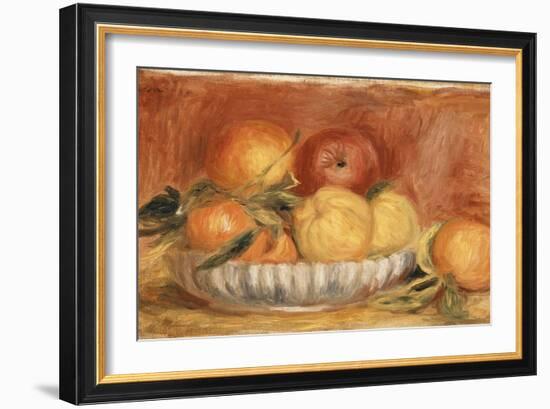 Still-Life with Apples and Oranges; Nature Morte Aux Pommes Et Oranges, Late 1890's-Pierre-Auguste Renoir-Framed Giclee Print