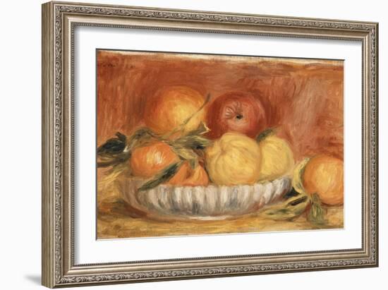 Still-Life with Apples and Oranges; Nature Morte Aux Pommes Et Oranges, Late 1890's-Pierre-Auguste Renoir-Framed Premium Giclee Print