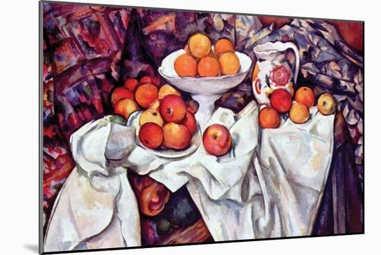 Still Life with Apples and Oranges-Paul C?zanne-Mounted Art Print