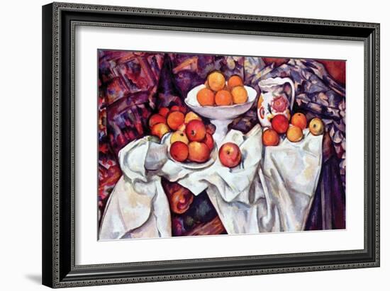 Still Life with Apples and Oranges-Paul C?zanne-Framed Art Print