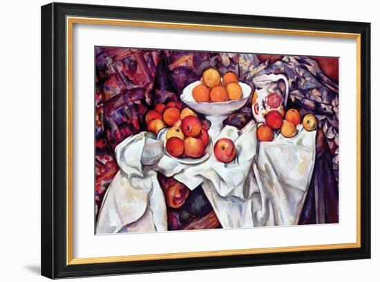 Still Life with Apples and Oranges-Paul C?zanne-Framed Art Print