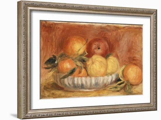 Still-life with Apples and Oranges-Pierre-Auguste Renoir-Framed Giclee Print