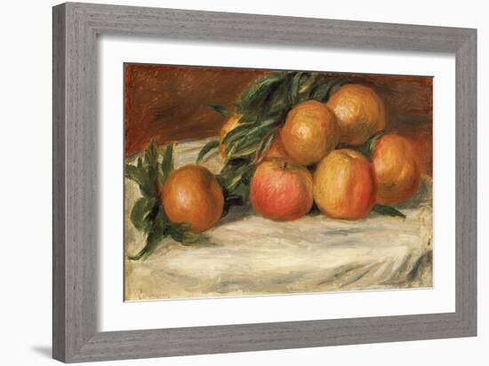 Still Life with Apples and Oranges-Pierre-Auguste Renoir-Framed Giclee Print