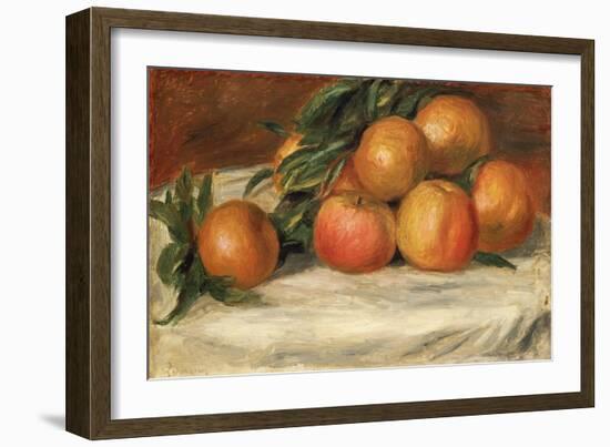 Still Life with Apples and Oranges-Pierre-Auguste Renoir-Framed Giclee Print