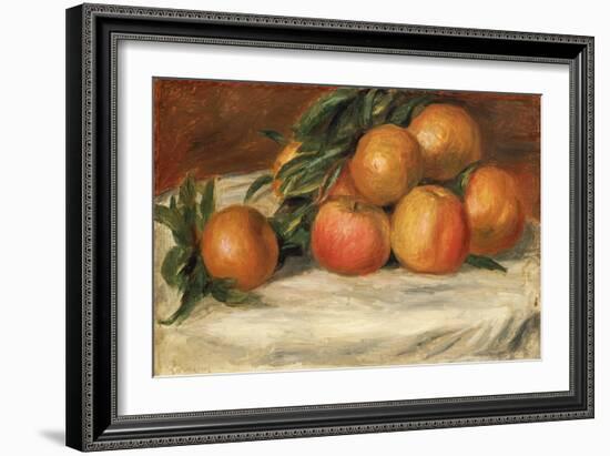 Still Life with Apples and Oranges-Pierre-Auguste Renoir-Framed Giclee Print