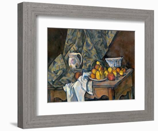 Still Life with Apples and Peaches, c.1905-Paul Cézanne-Framed Giclee Print