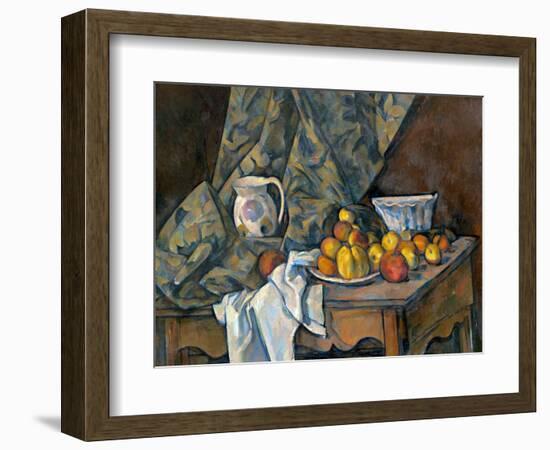 Still Life with Apples and Peaches, c.1905-Paul Cézanne-Framed Giclee Print