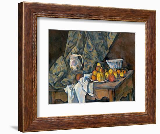 Still Life with Apples and Peaches, c.1905-Paul Cézanne-Framed Giclee Print