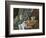 Still Life with Apples and Peaches, c.1905-Paul Cézanne-Framed Giclee Print