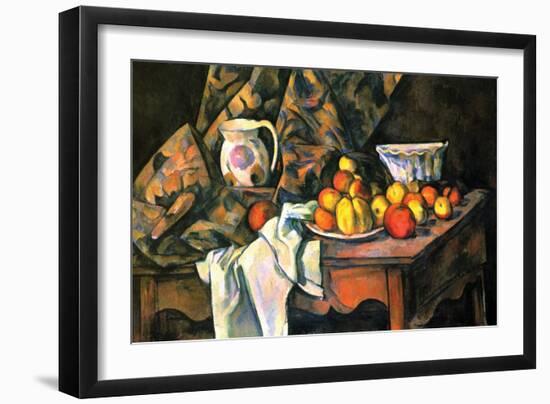 Still Life with Apples and Peaches-Paul C?zanne-Framed Art Print