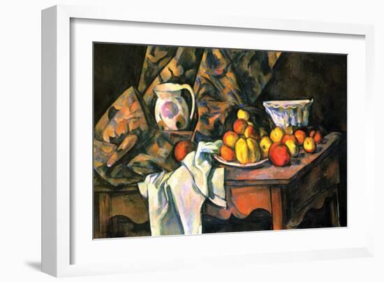 Still Life with Apples and Peaches-Paul C?zanne-Framed Art Print