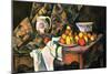 Still Life with Apples and Peaches-Paul C?zanne-Mounted Art Print