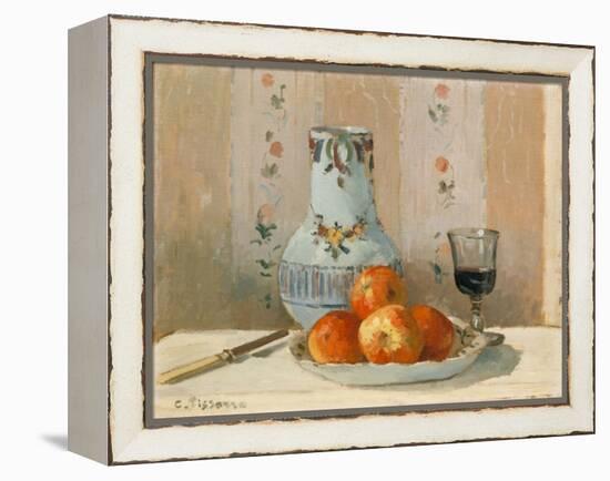 Still Life with Apples and Pitcher, 1872-Camille Pissarro-Framed Premier Image Canvas