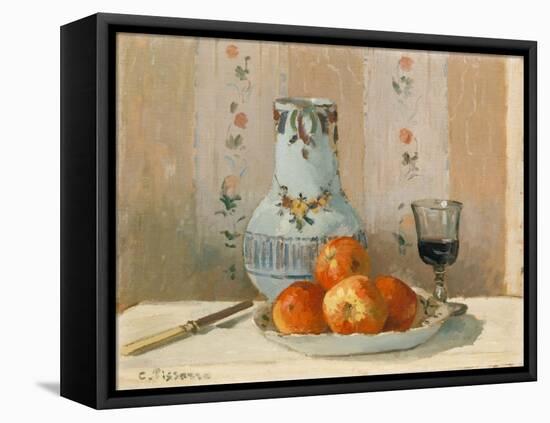 Still Life with Apples and Pitcher, 1872-Camille Pissarro-Framed Premier Image Canvas