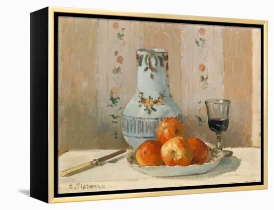 Still Life with Apples and Pitcher, 1872-Camille Pissarro-Framed Premier Image Canvas