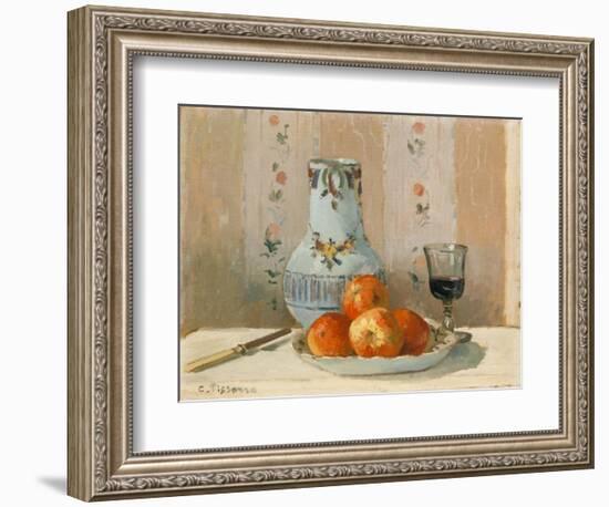 Still Life with Apples and Pitcher, 1872-Camille Pissarro-Framed Giclee Print