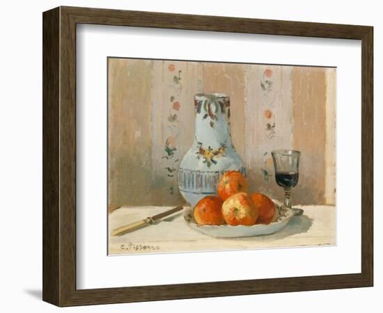 Still Life with Apples and Pitcher, 1872-Camille Pissarro-Framed Giclee Print