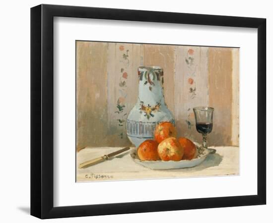 Still Life with Apples and Pitcher, 1872-Camille Pissarro-Framed Giclee Print