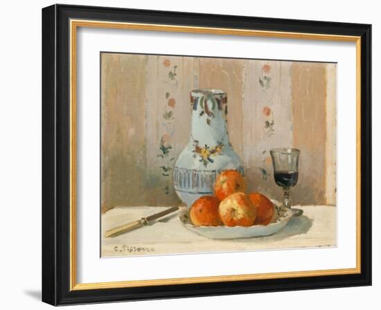 Still Life with Apples and Pitcher, 1872-Camille Pissarro-Framed Giclee Print