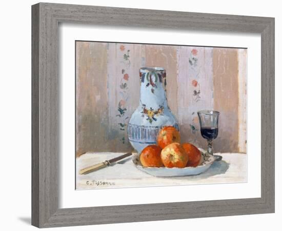 Still Life with Apples and Pitcher-Camille Pissarro-Framed Giclee Print
