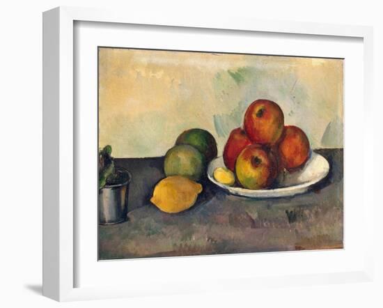 'Still Life with Apples', c1890-Paul Cezanne-Framed Giclee Print