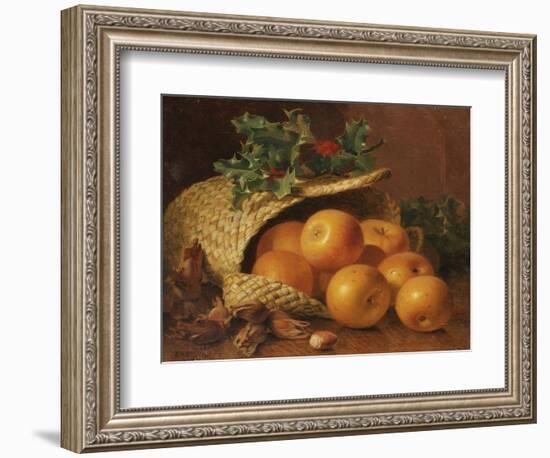 Still Life with Apples, Hazelnuts and Holly, 1898-Eloise Harriet Stannard-Framed Giclee Print