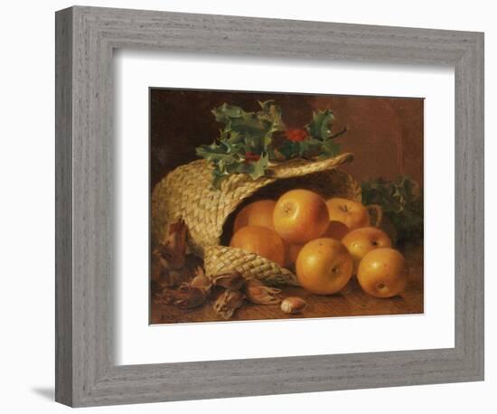 Still Life with Apples, Hazelnuts and Holly, 1898-Eloise Harriet Stannard-Framed Giclee Print