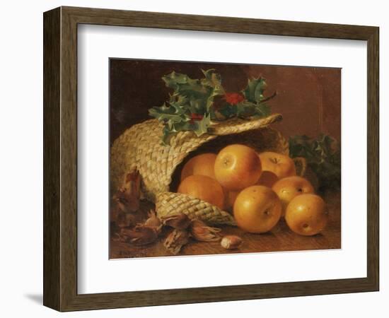 Still Life with Apples, Hazelnuts and Holly, 1898-Eloise Harriet Stannard-Framed Giclee Print