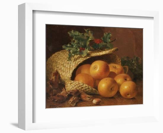 Still Life with Apples, Hazelnuts and Holly, 1898-Eloise Harriet Stannard-Framed Giclee Print