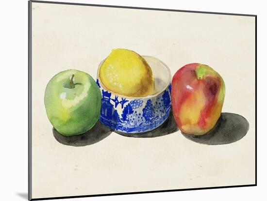 Still Life with Apples & Lemon I-Alicia Ludwig-Mounted Art Print