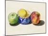 Still Life with Apples & Lemon I-Alicia Ludwig-Mounted Art Print