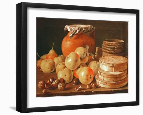 Still Life with Apples, Nuts, Pears, and Boxes of Sweets-Luis Egidio Melendez-Framed Giclee Print