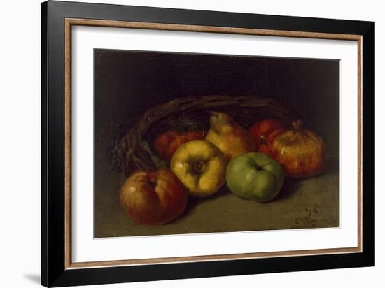 Still Life with Apples, Pear, and Pomegranates, 1871 or 1872 (Oil on Canvas)-Gustave Courbet-Framed Giclee Print