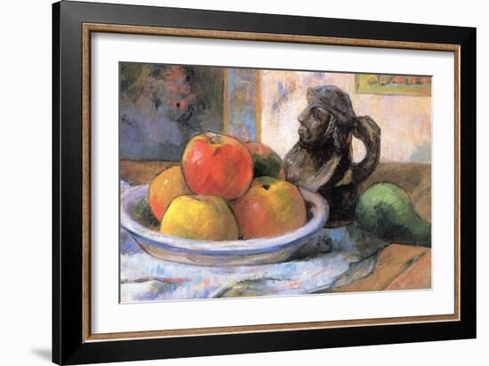 Still Life with Apples, Pears and Krag-Paul Gauguin-Framed Art Print