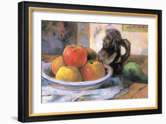 Still Life with Apples, Pears and Krag-Paul Gauguin-Framed Art Print