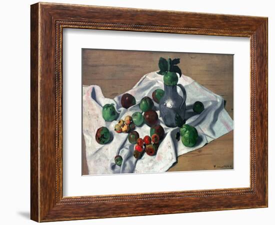 Still Life with Apples, Quinces and a Metal Jug-Félix Vallotton-Framed Giclee Print