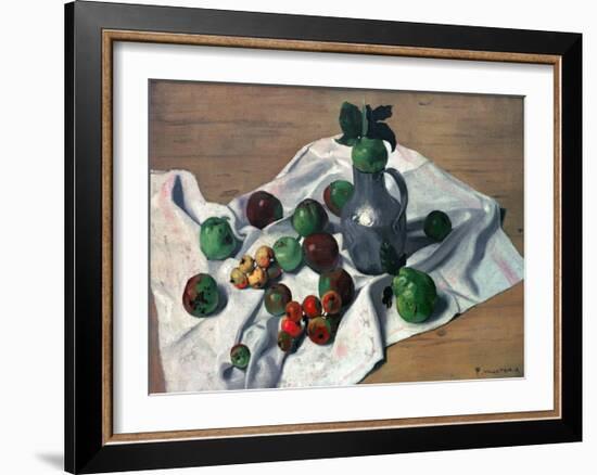 Still Life with Apples, Quinces and a Metal Jug-Félix Vallotton-Framed Giclee Print