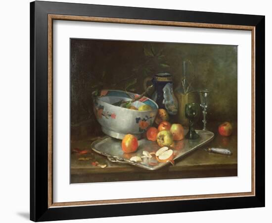 Still Life with Apples-Eugene Henri Cauchois-Framed Giclee Print