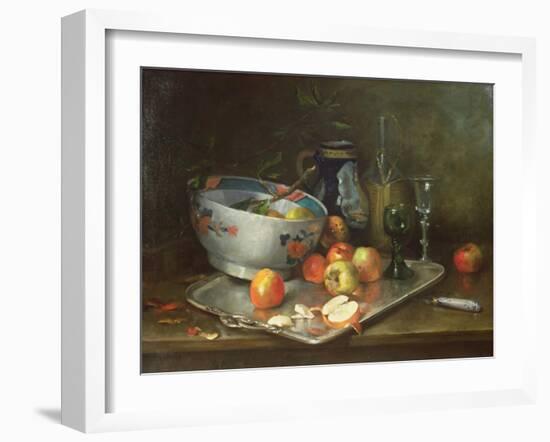 Still Life with Apples-Eugene Henri Cauchois-Framed Giclee Print