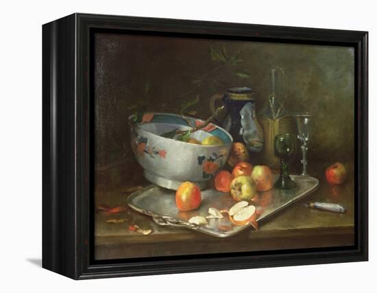 Still Life with Apples-Eugene Henri Cauchois-Framed Premier Image Canvas