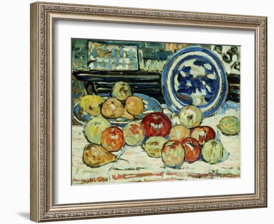 Still Life with Apples-Maurice Brazil Prendergast-Framed Giclee Print