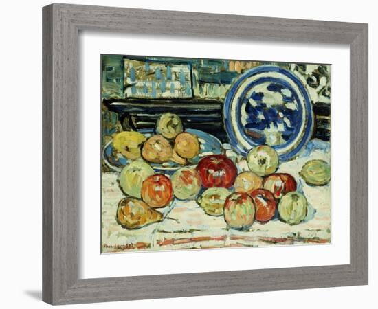 Still Life with Apples-Maurice Brazil Prendergast-Framed Giclee Print