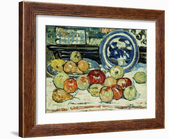 Still Life with Apples-Maurice Brazil Prendergast-Framed Giclee Print