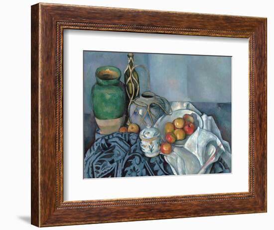 Still Life with Apples-Paul Cézanne-Framed Giclee Print