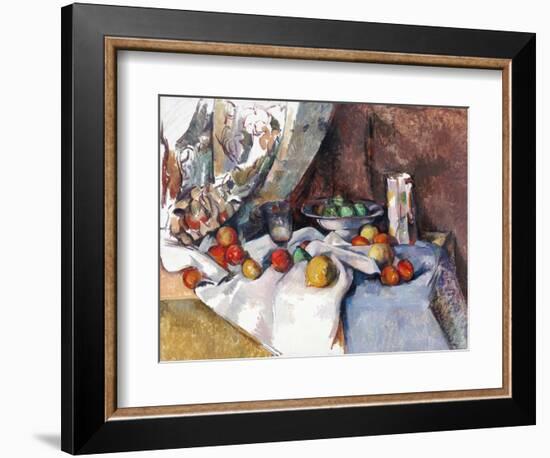 Still Life with Apples-Paul Cézanne-Framed Premium Giclee Print