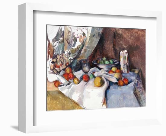 Still Life with Apples-Paul Cézanne-Framed Premium Giclee Print