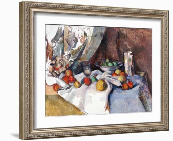 Still Life with Apples-Paul Cézanne-Framed Giclee Print